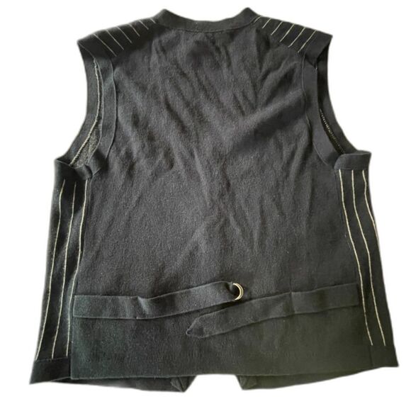 NWT J.Crew Men’s Sweater Vest– Navy Pinstripe Cashmere Blend Size M w/ Pockets - Picture 2 of 14